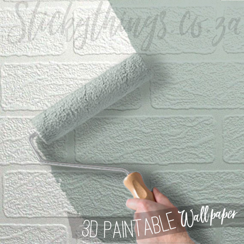 Brick Paintable Wallpaper - Brick Embossed Vinyl - StickyThings South ...