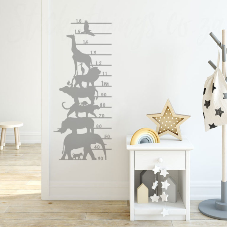 Childrens Growth Chart Sticker in a kids room