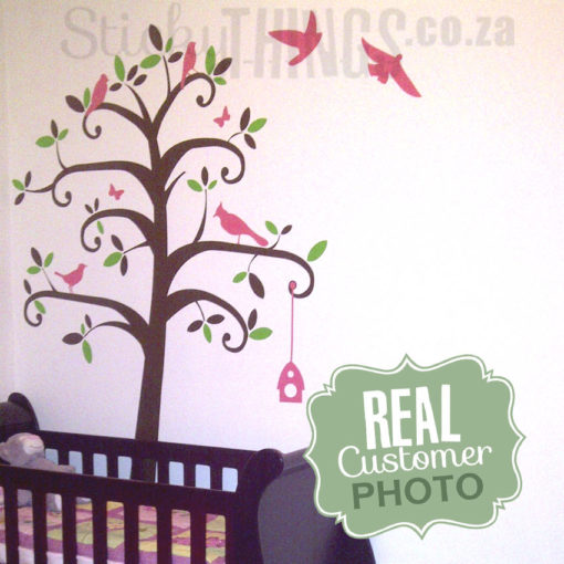 Pink Nursery Tree Wall Sticker