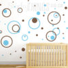 Our Circles Bubbles Wall Decal is 100 bubble wall stickers stuck randomly over a wall to make it look like bubbles!