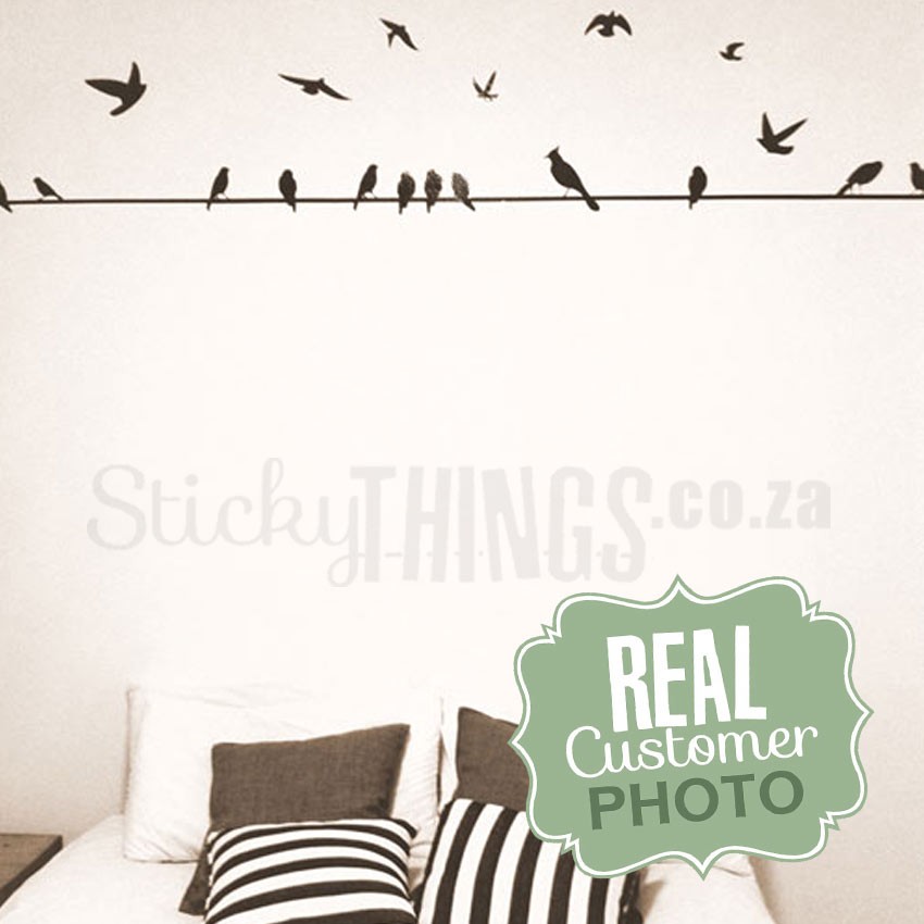Birds on a Wire Wall Decal - Birds on a Wire Wall Sticker