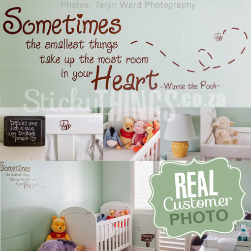 Real Customer Photo of the Winnie the Pooh Wall Sticker Quote