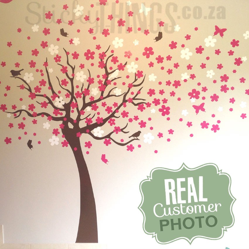 Blowing Cherry Tree Decal