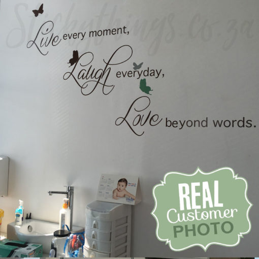 Baby Clinic with Live Laugh Love Wall Decal (with extra butterflies, not included)