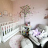 This money tree girls wall decal in a nursery