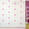 This Flamingo Wall Art Decal is 32 flamingos spaced into a pattern to cover