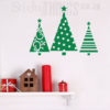 Christmas Trees Wall Sticker in green