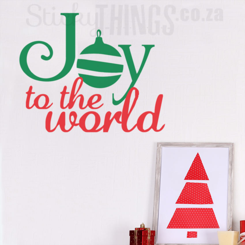 Christmas Wall Sticker with the words Joy to the World