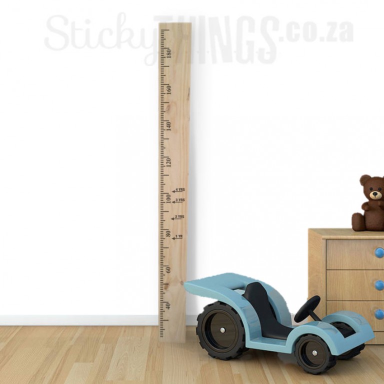 The Giant Ruler DIY Decal is measurements up to 1.6m for you use on a wall or make a giant wooden ruler as a growth chart