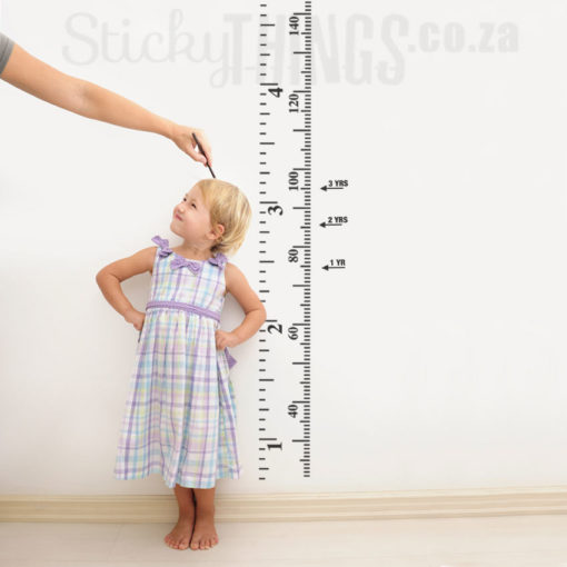 This Growth Chart Wall Art is in inches and cms and stands 1.6m tall