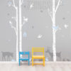 The Deer Tree Decal is 3 Birch Trees with bunnies, birds and even a squirrel.