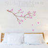 This Cherry Blossom Branch Wall Sticker is nutmeg forest brown with candy floss blossoms
