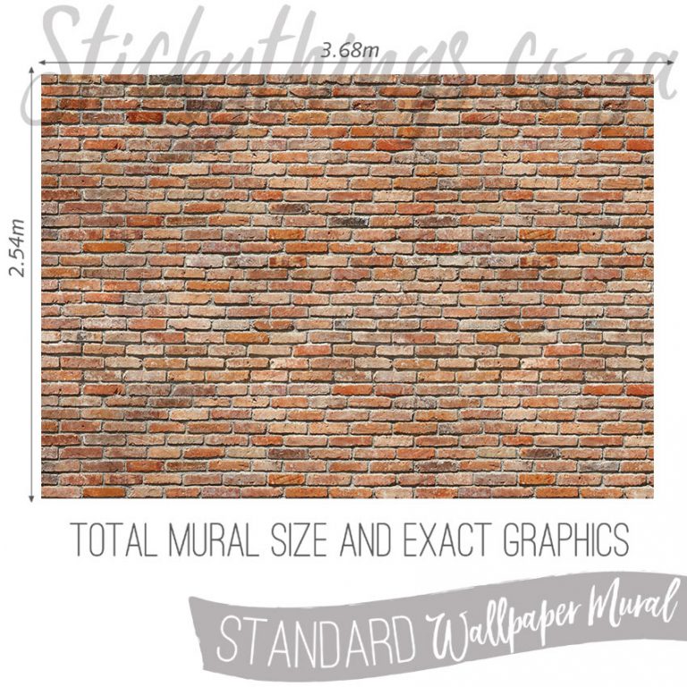 Measurements of our Brick Photo Wallpaper