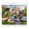 Dino Wall Mural exact size and graphics