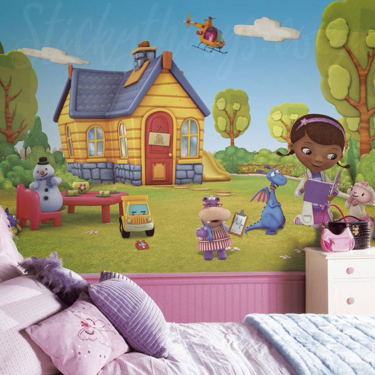 Bedroom with Doc McStuffins Disney Wall Mural