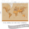Measurements of the Oversized World Map Mural