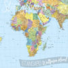 The detail in Africa of the Small World Map Poster