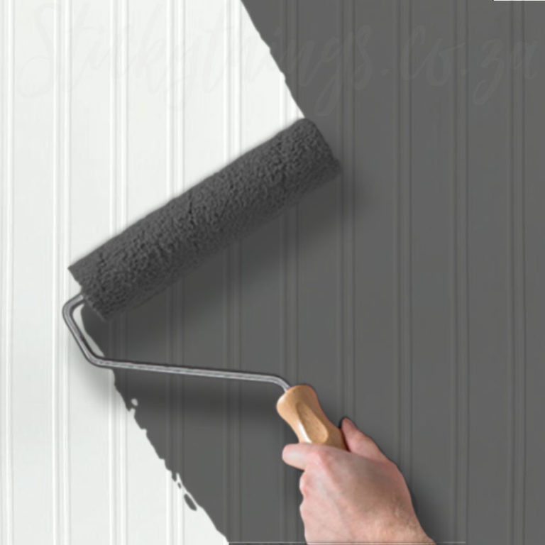 Paint Roller with Paintable Beadboard Wallpaper