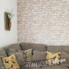 Lounge with this brick wallpaper South Africa