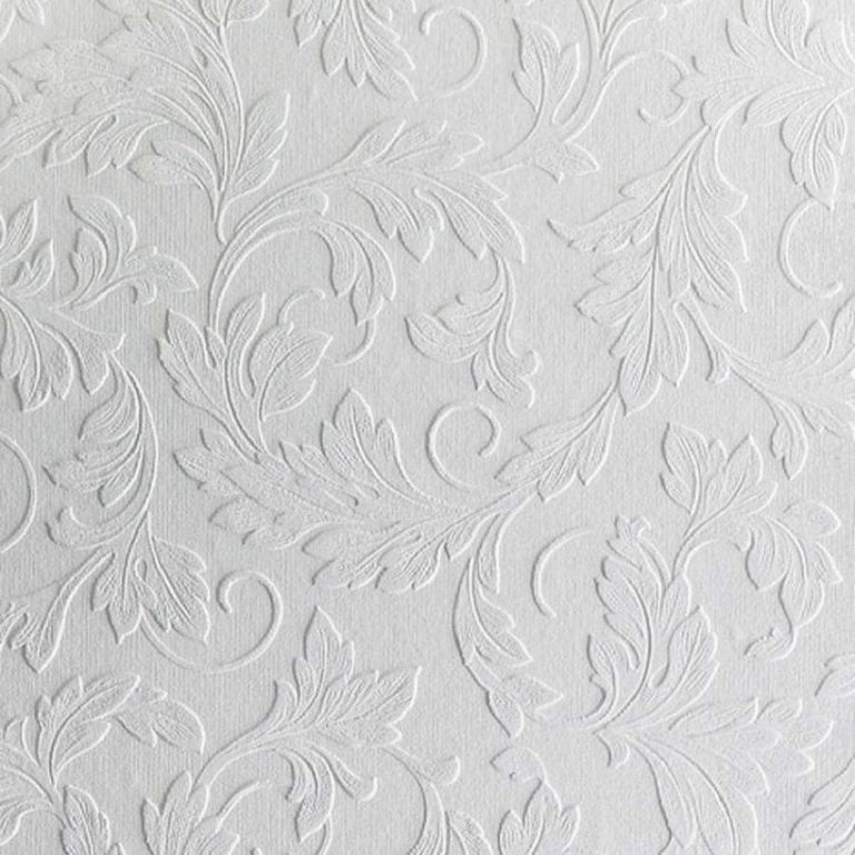 Trailing Embossed Leaf Design of this Paintable Wallpaper