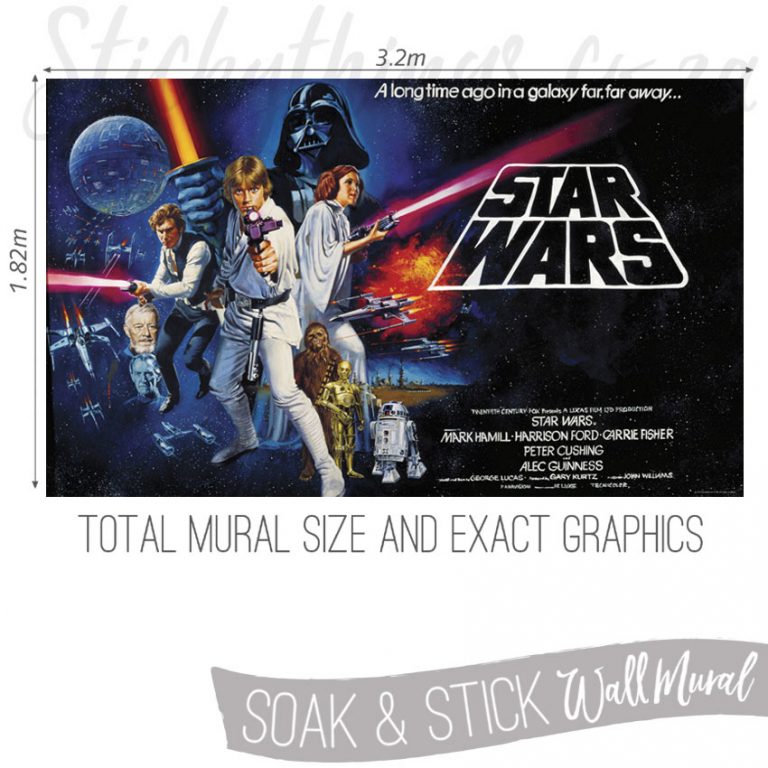 Measurements of this Original Star Wars Mural
