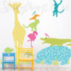 Giant Safari Decal Pack in a Playroom