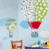 Giant Hot Air Balloon Decals in a Playroom