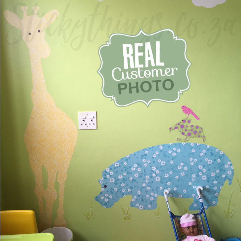 Giant Safari Wall Art Decals in a hospital playroom