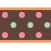 Close up of the Brown Pink Dot Border