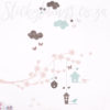 Butterfly Bird Branch Decal in a Girls Room