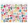 Fun Alphabet Wall Stickers on 2 Sheets