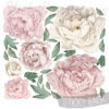 Pink and Cream Peony Decal Sheets