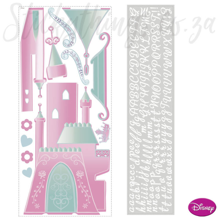 2 Sheets of the Disney Princess Castle Wall Sticker