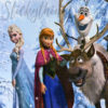 Close up of Elsa and Anna in the Disney Frozen Border