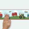 Easy Peel and Stick Transport and Tractor Room Border Sticker