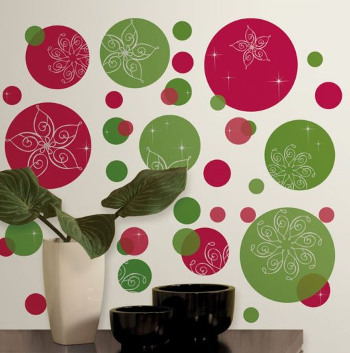 Festive Dots Wall Stickers in a lounge