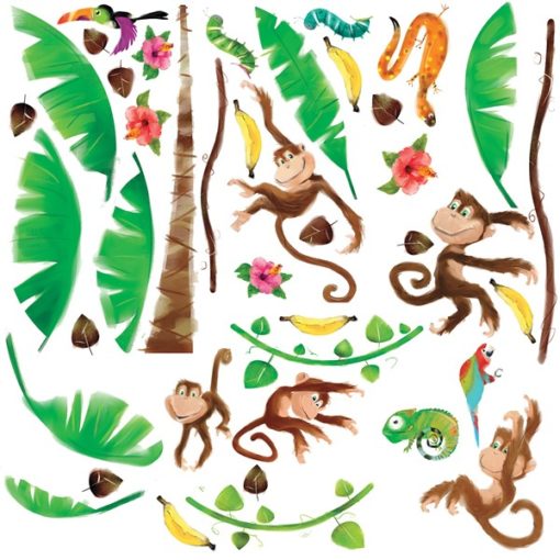 Detail of the Monkey Wall Art Stickers