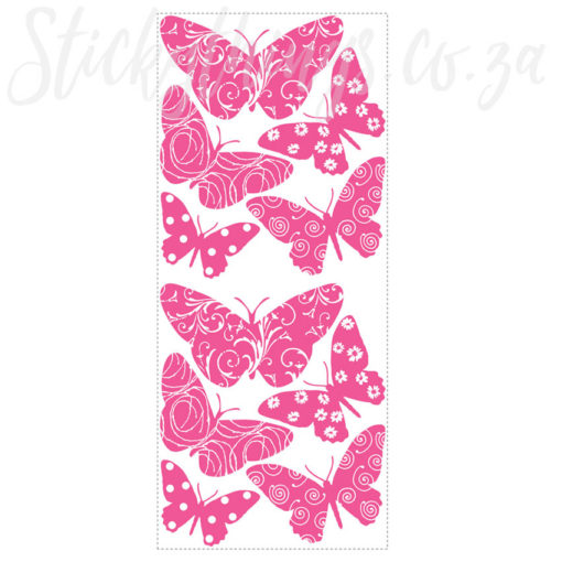 Sheetofthe Flocked Butterfly Giant Wall Decals