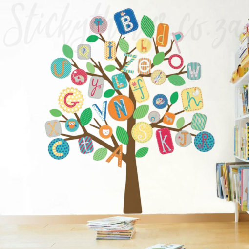 Alphabet Tree Wall Sticker in a Library