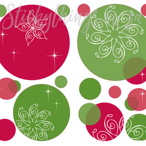 Close up of the pattern in the Christmas Dot Decal