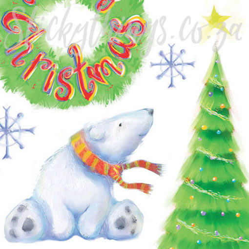 Close up of the Merry Christmas Wall Art Decals