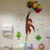 Curious George Monkey Decal in a Hospital