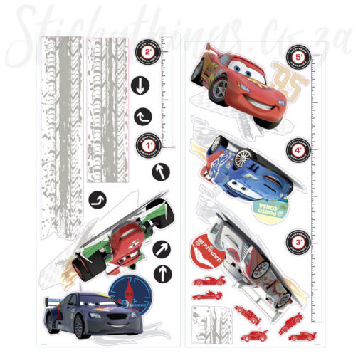 Sheets of the Disney Cars Growth Chart Wall Art