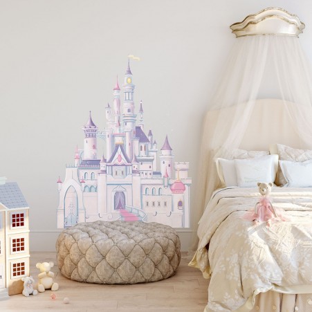Disney Glitter Castle Wall Sticker in a princess bedroom