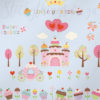 Roommates Happi Cupcake Land Wall Decals in a girls room
