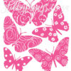 Close up of the Pink Butterflies Wall Decals