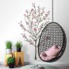 Pink Watercolour Tree Wall Sticker in a lounge