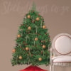 Traditional Christmas Tree Wall Sticker in a lounge