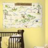 Disney Winnie the Pooh Map Decal in a Nursery