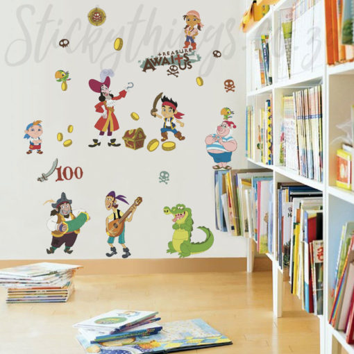 Jake and the Never Land Pirates Wall Decals in a playroom